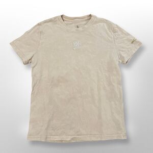 Nike Women's Beige Graphic T-Shirt Size M Casual Short Sleeve Crew Neck